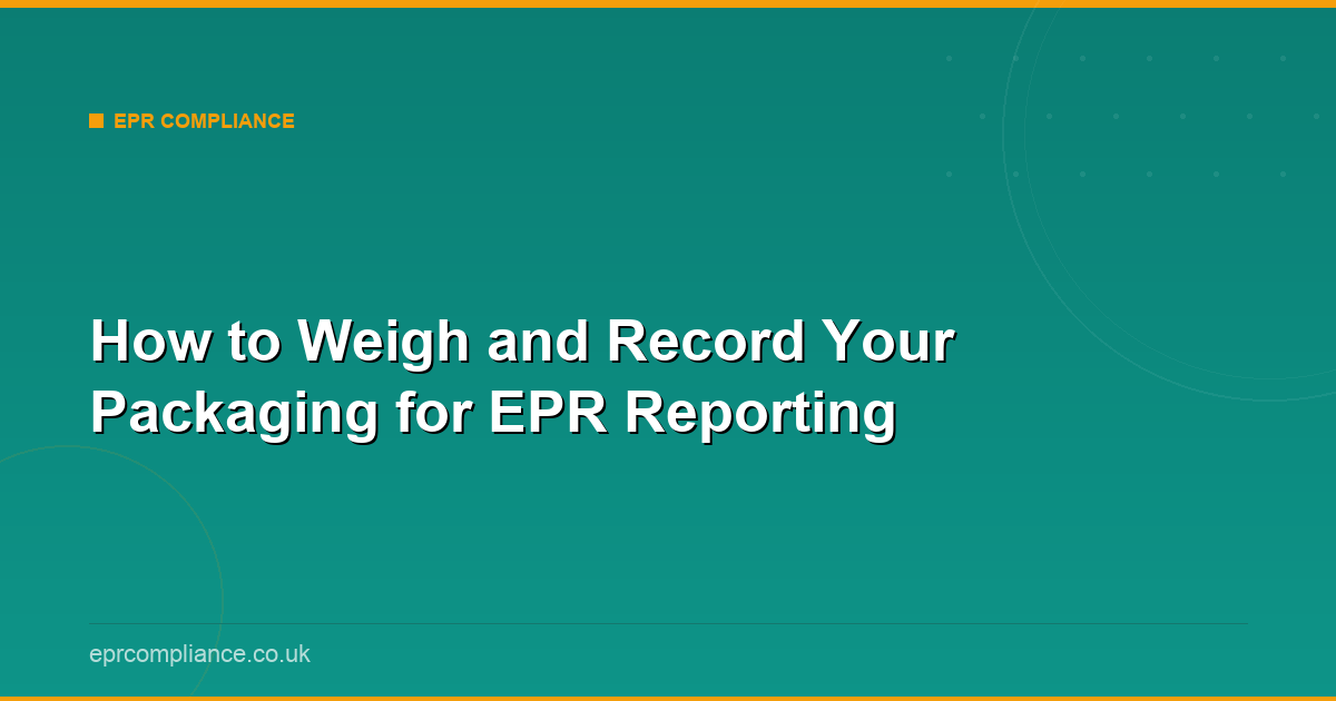 How to Weigh and Record Your Packaging for EPR Reporting